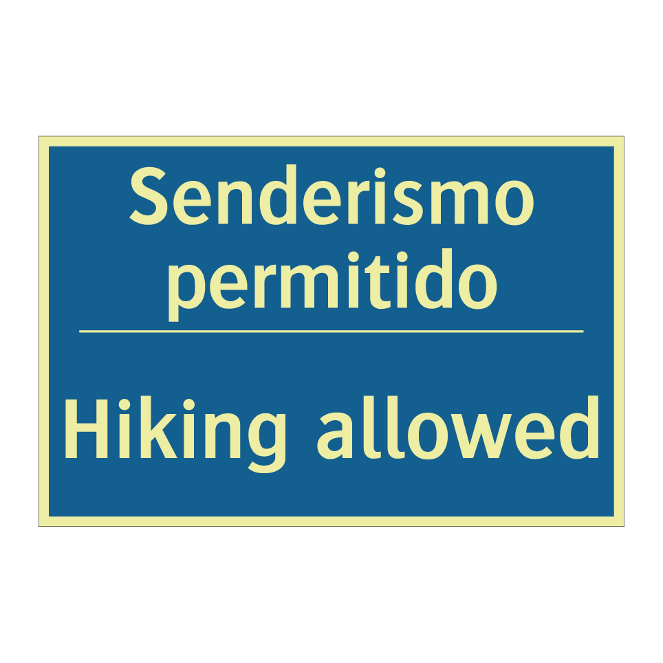 Senderismo permitido - Hiking allowed