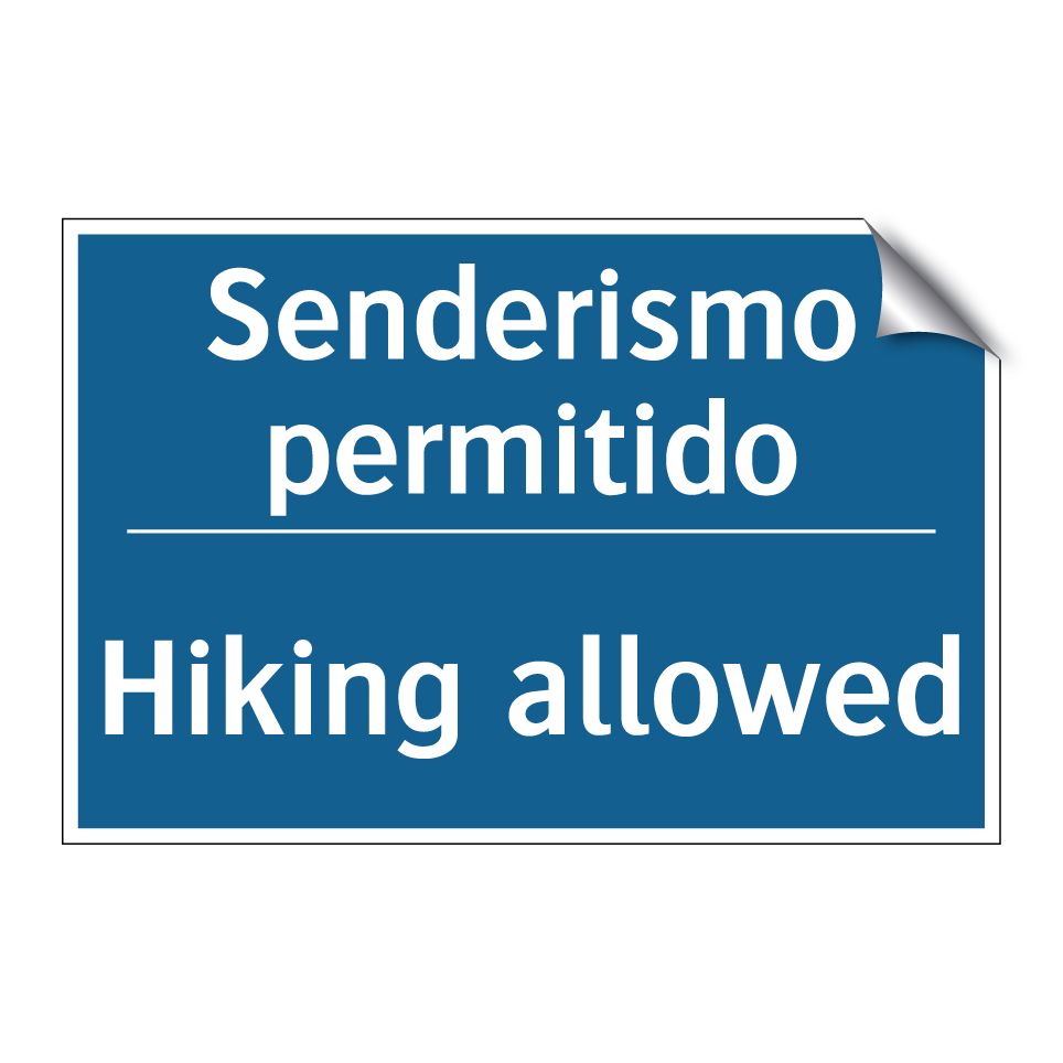 Senderismo permitido - Hiking allowed