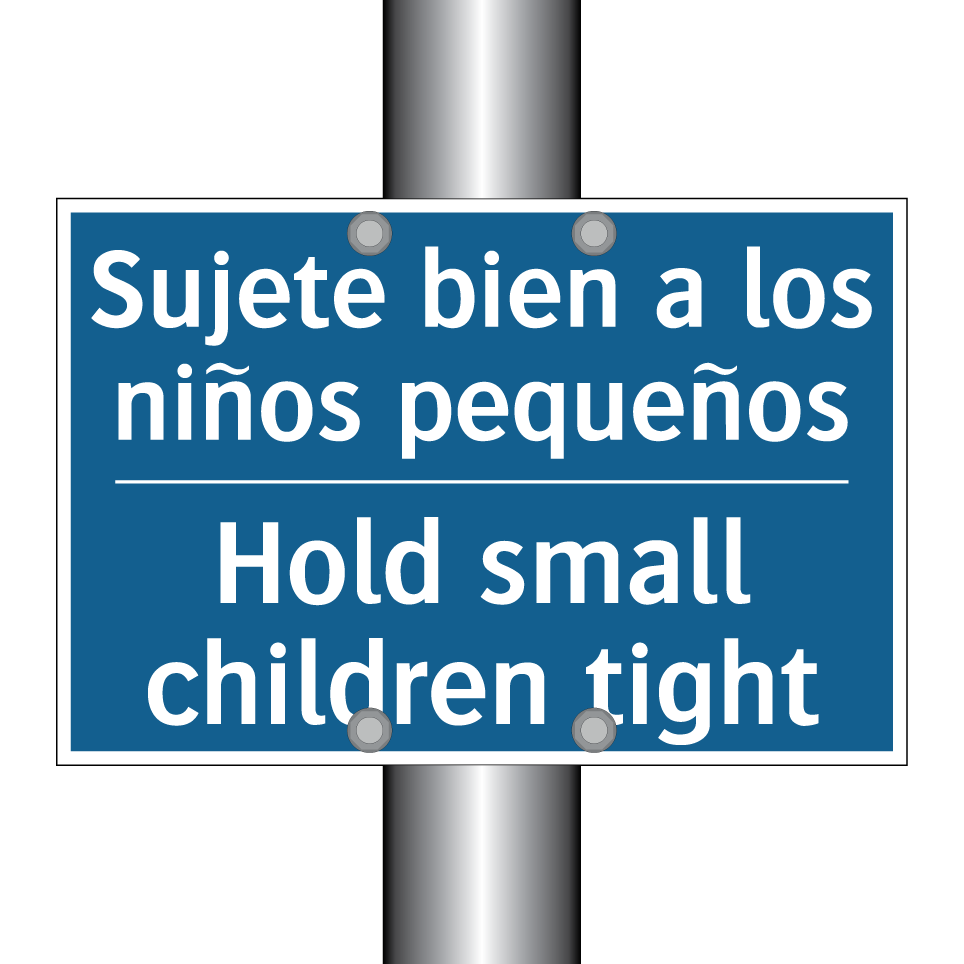 Sujete bien a los niños pequeños /.../ - Hold small children tight