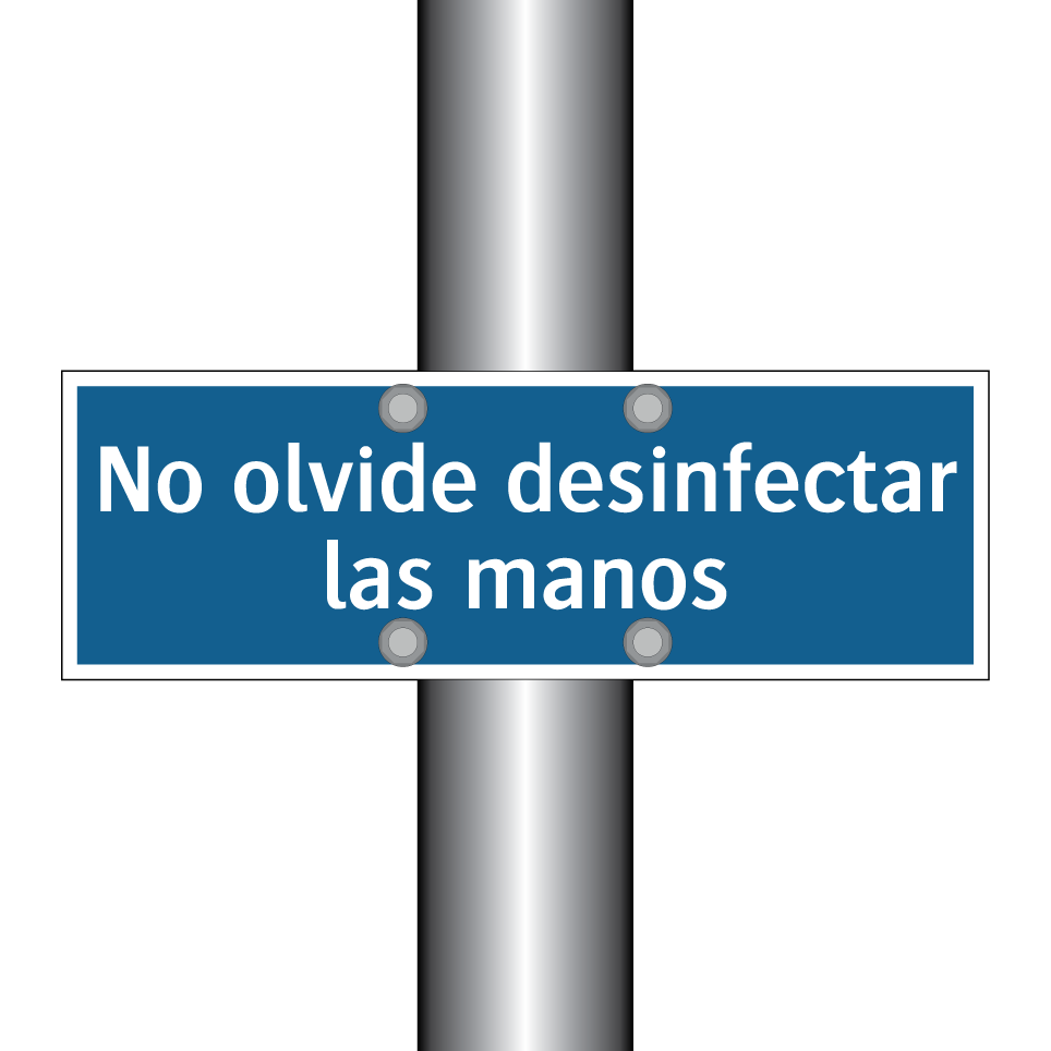 No olvide desinfectar las manos