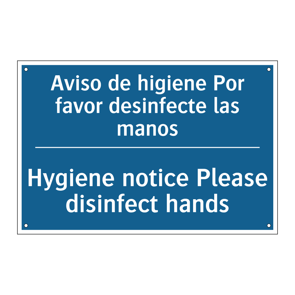 Aviso de higiene Por favor desinfecte  /.../ - Hygiene notice Please disinfect  /.../