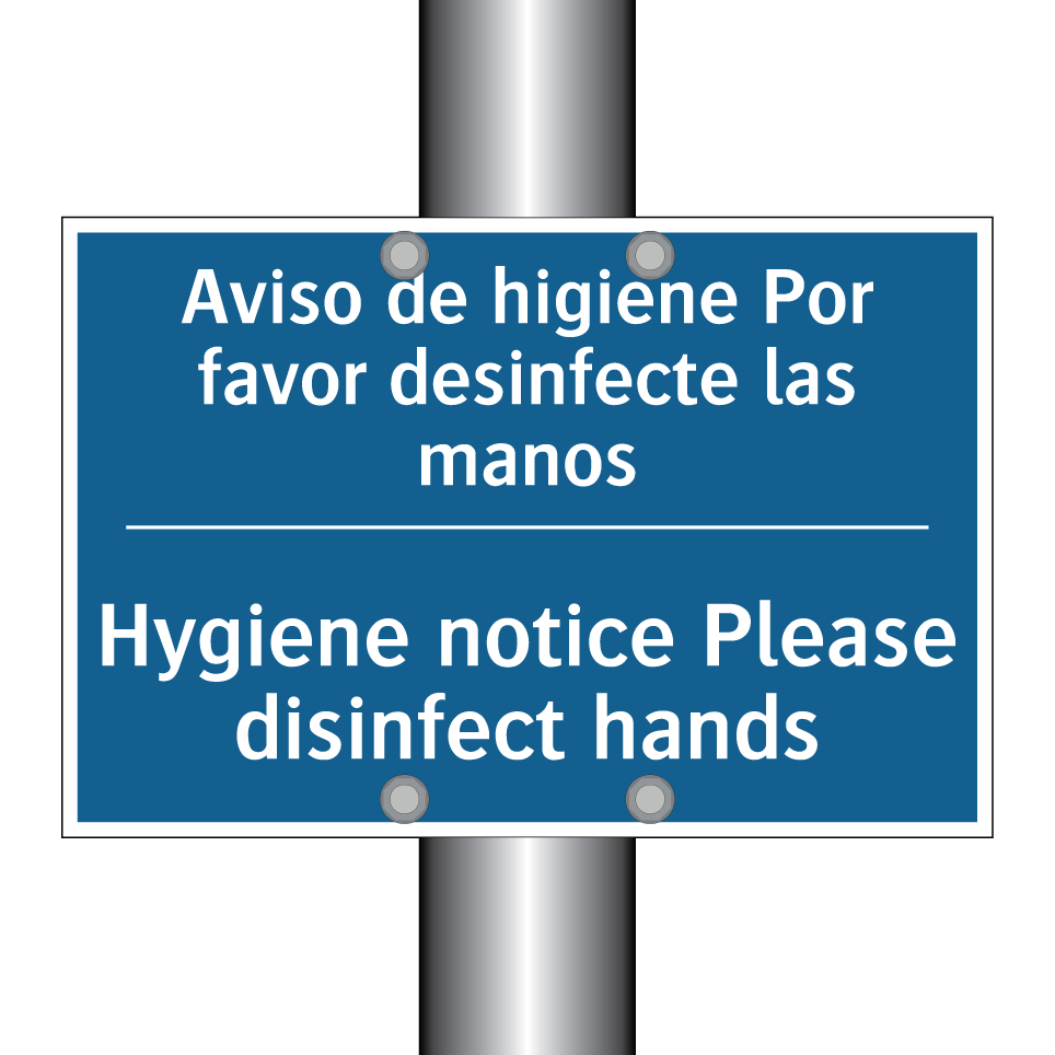 Aviso de higiene Por favor desinfecte  /.../ - Hygiene notice Please disinfect  /.../