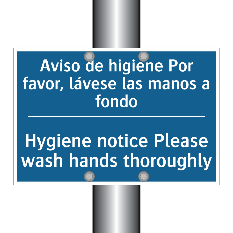 Aviso de higiene Por favor, lávese  /.../ - Hygiene notice Please wash hands  /.../
