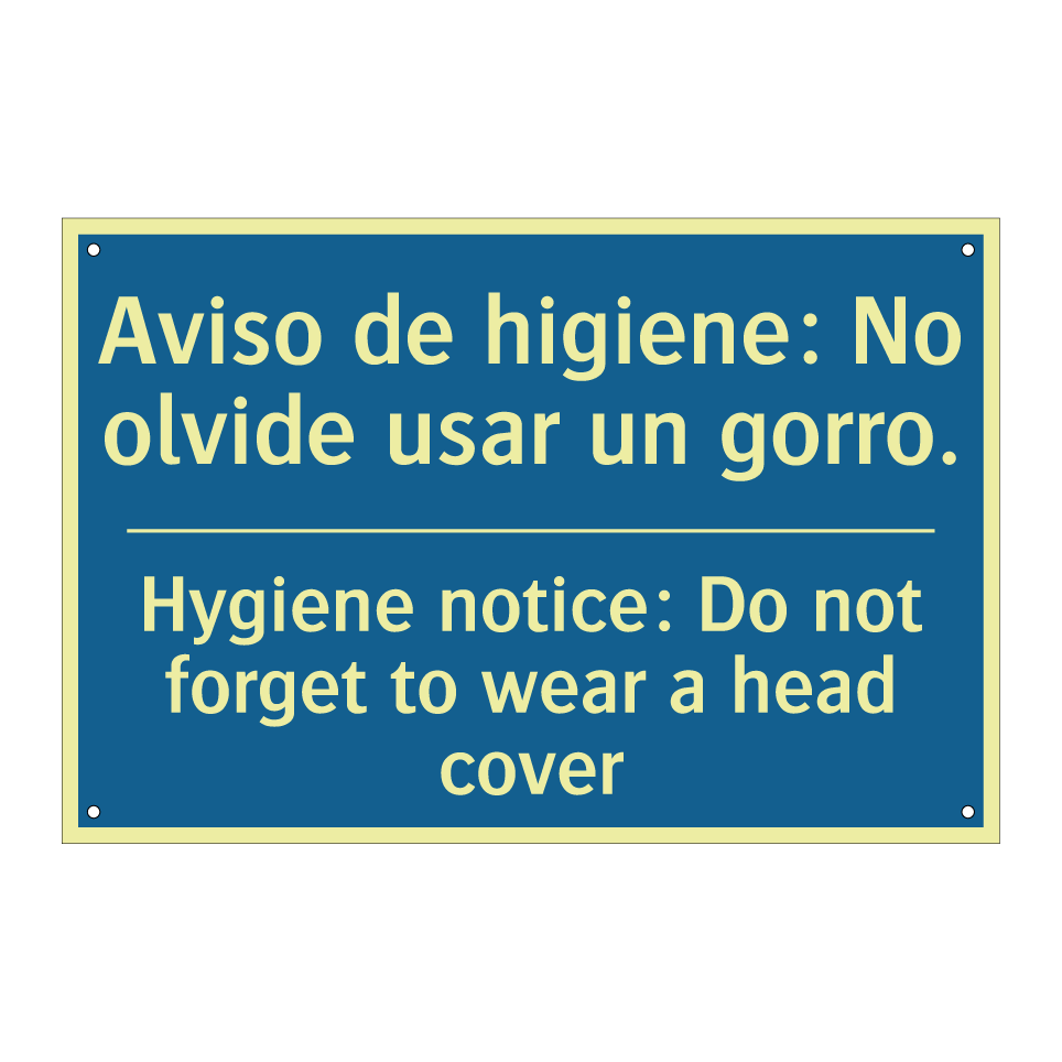 Aviso de higiene: No olvide usar  /.../ - Hygiene notice: Do not forget  /.../
