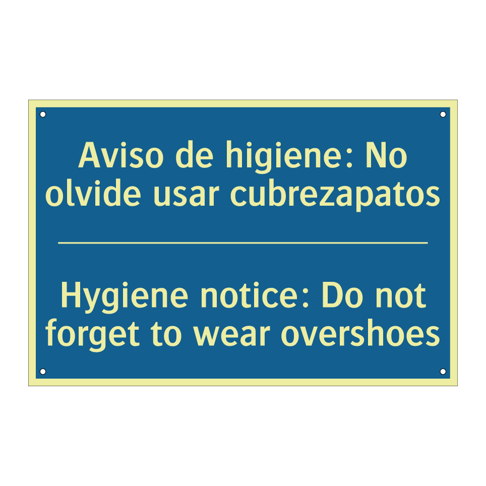 Aviso de higiene: No olvide usar  /.../ - Hygiene notice: Do not forget  /.../