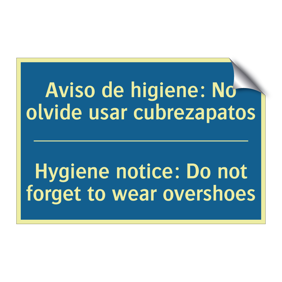Aviso de higiene: No olvide usar  /.../ - Hygiene notice: Do not forget  /.../