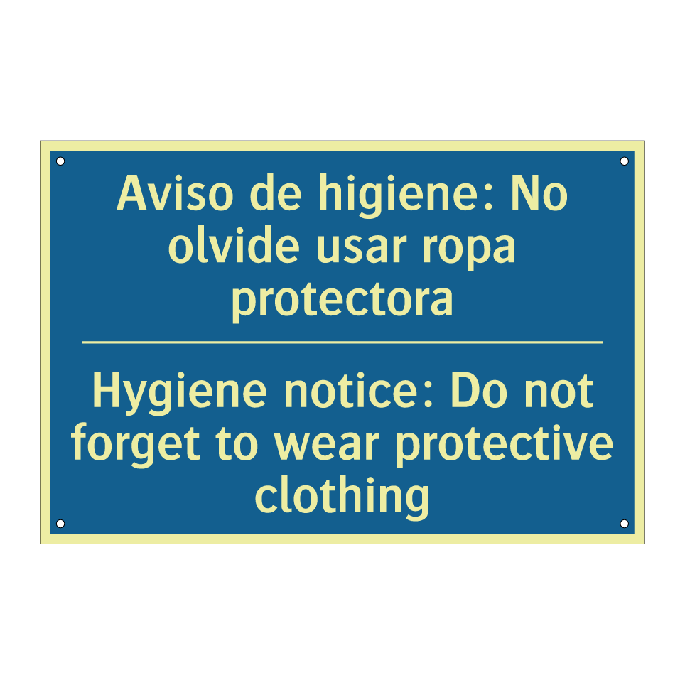 Aviso de higiene: No olvide usar  /.../ - Hygiene notice: Do not forget  /.../
