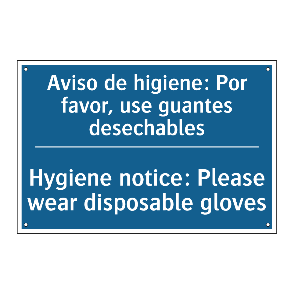 Aviso de higiene: Por favor, use  /.../ - Hygiene notice: Please wear disposable  /.../