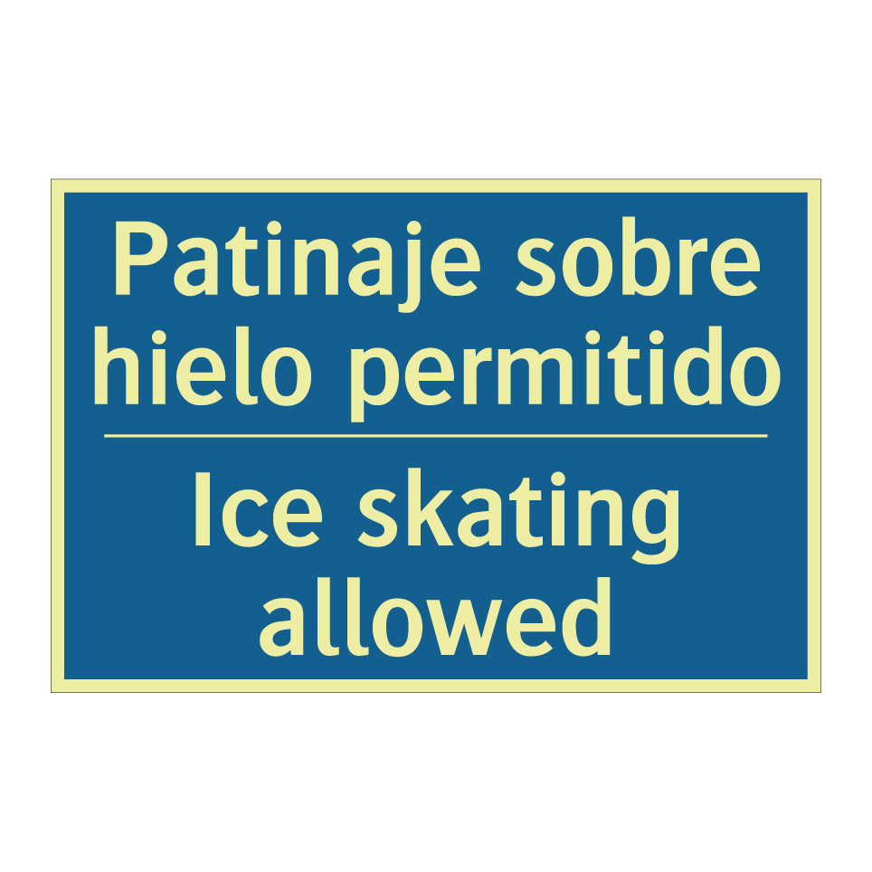 Patinaje sobre hielo permitido - Ice skating allowed
