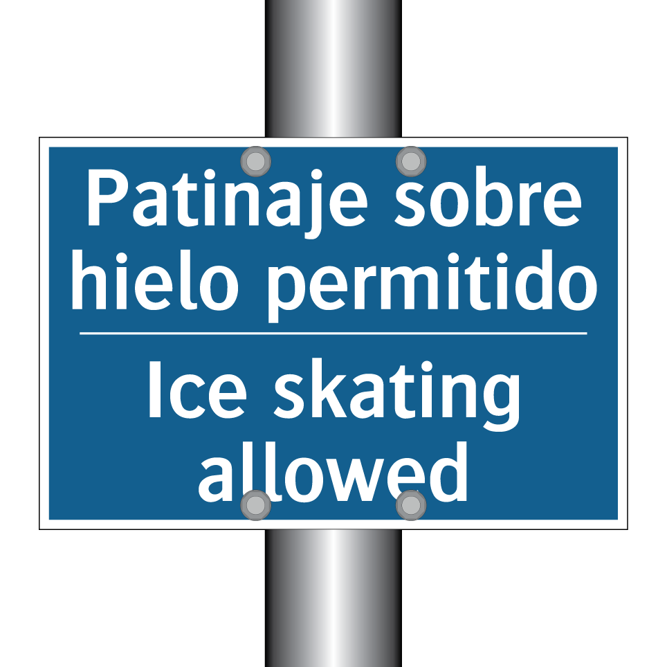 Patinaje sobre hielo permitido - Ice skating allowed