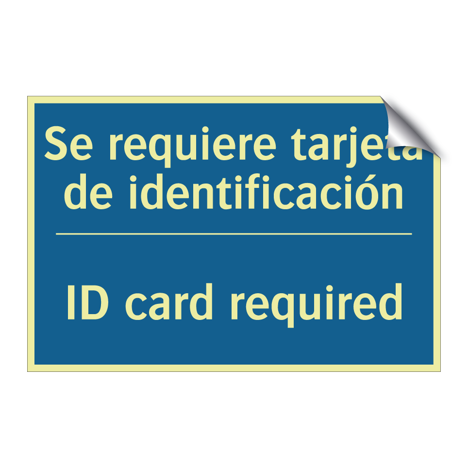 Se requiere tarjeta de identificación /.../ - ID card required