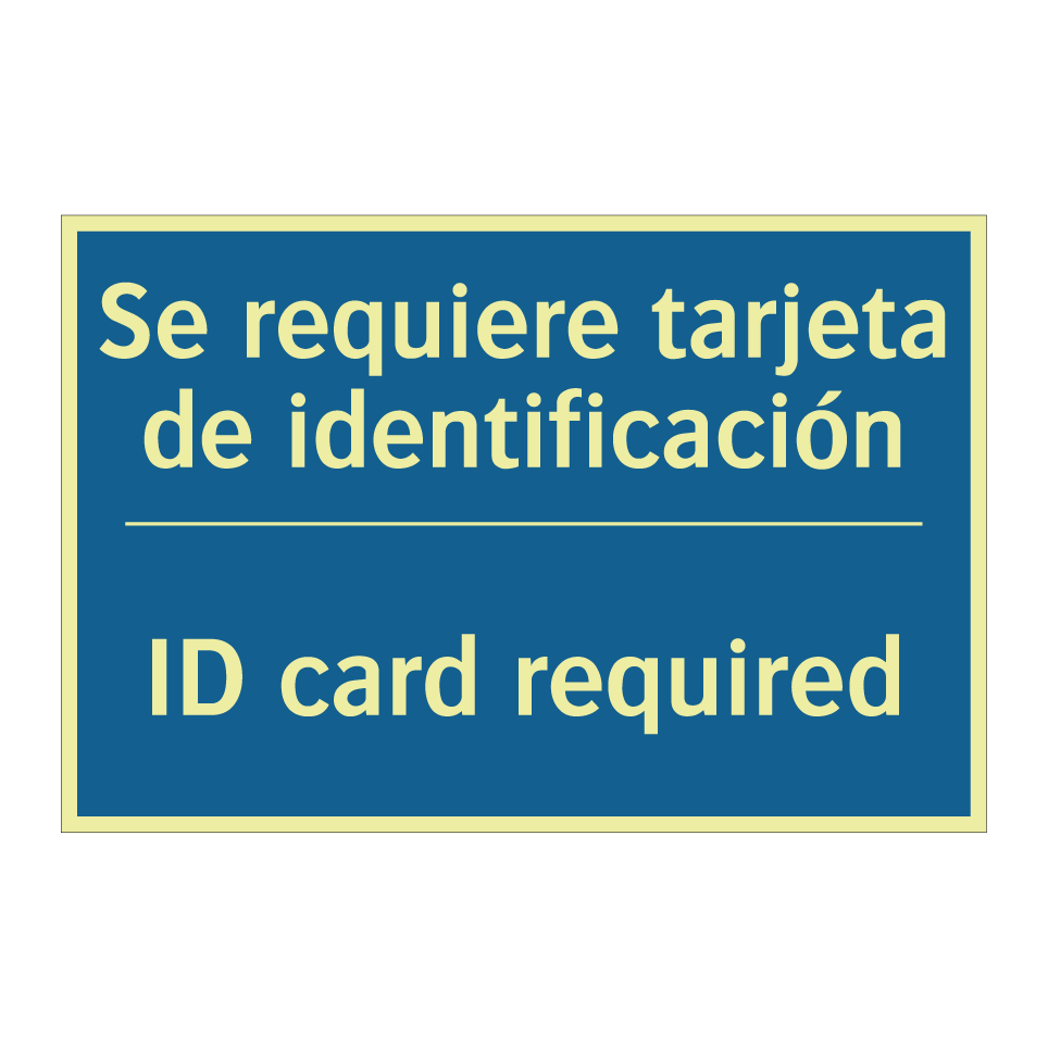 Se requiere tarjeta de identificación /.../ - ID card required