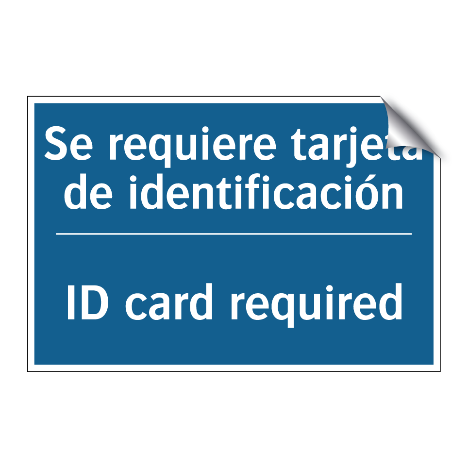 Se requiere tarjeta de identificación /.../ - ID card required
