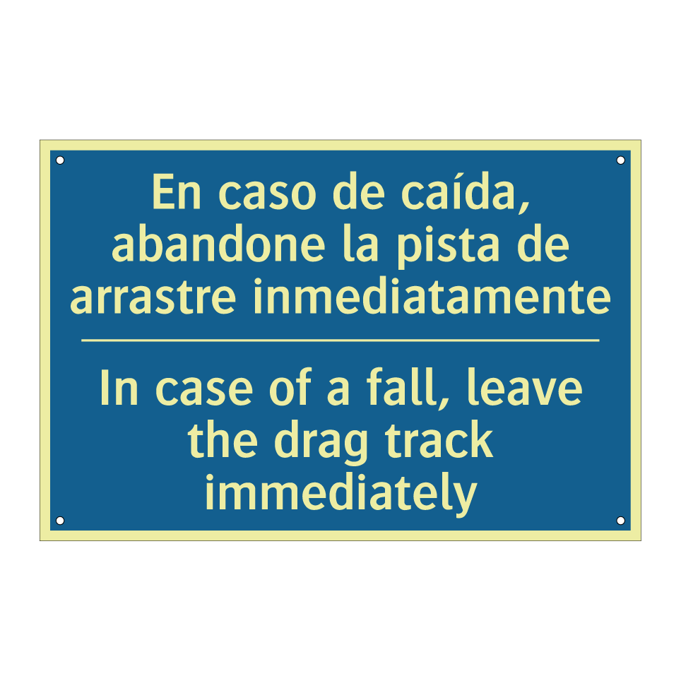 En caso de caída, abandone la  /.../ - In case of a fall, leave the drag  /.../