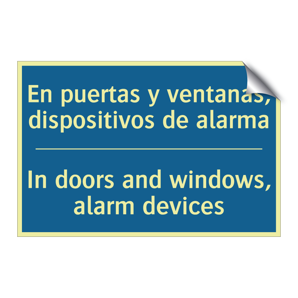 En puertas y ventanas, dispositivos  /.../ - In doors and windows, alarm devices /.../