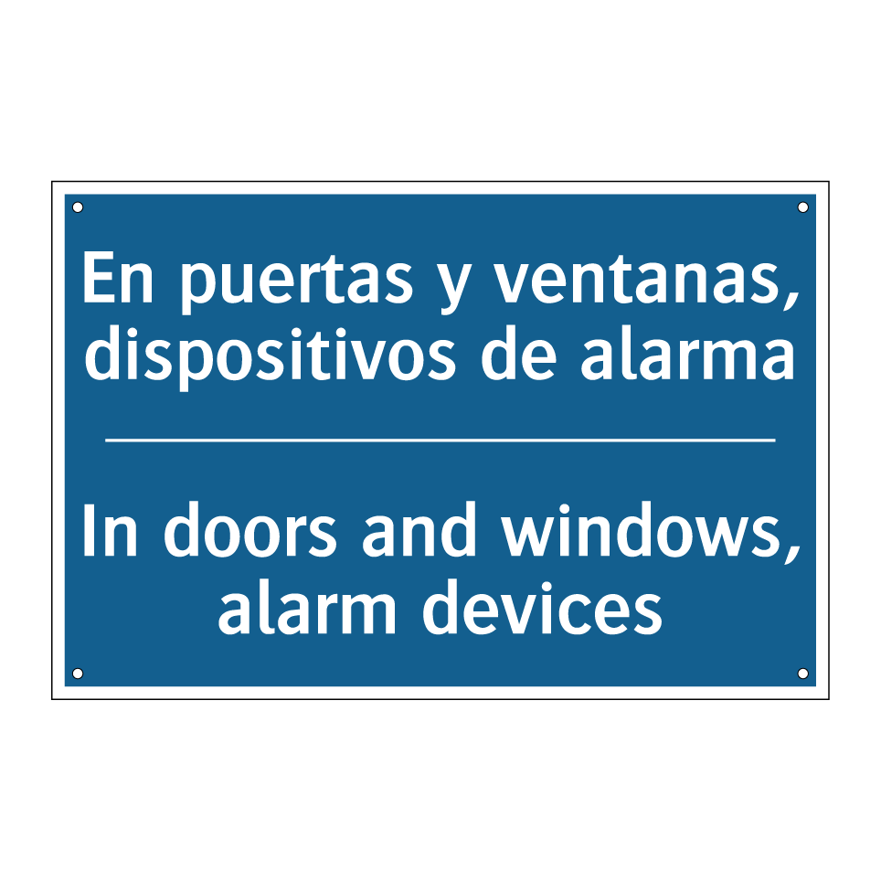 En puertas y ventanas, dispositivos  /.../ - In doors and windows, alarm devices /.../