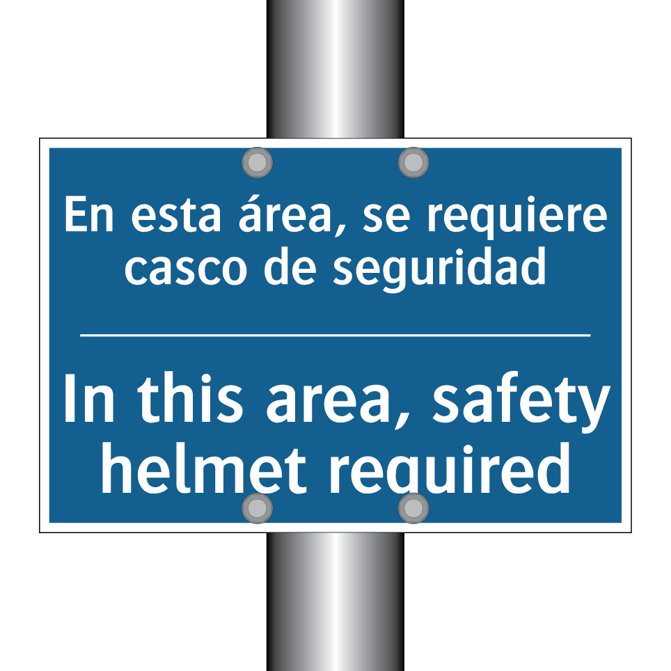 En esta área, se requiere casco  /.../ - In this area, safety helmet required /.../