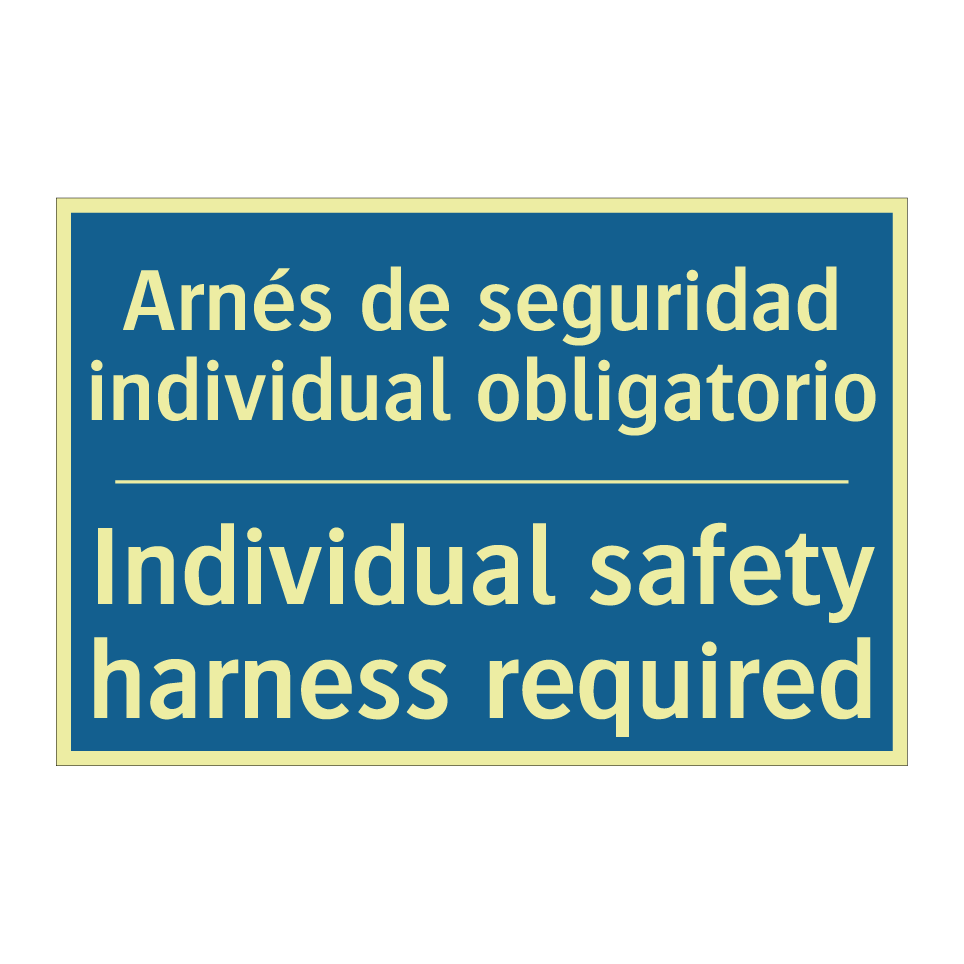 Arnés de seguridad individual  /.../ - Individual safety harness required /.../