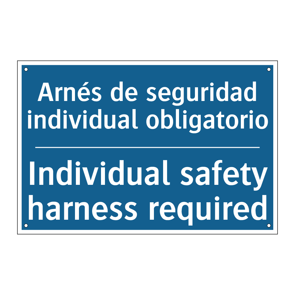 Arnés de seguridad individual  /.../ - Individual safety harness required /.../