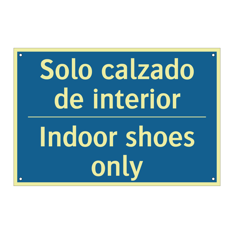Solo calzado de interior - Indoor shoes only