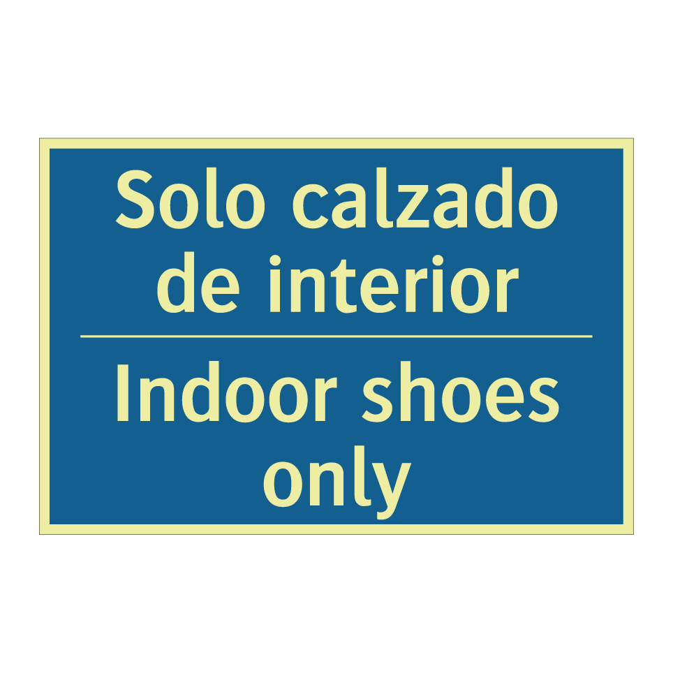 Solo calzado de interior - Indoor shoes only