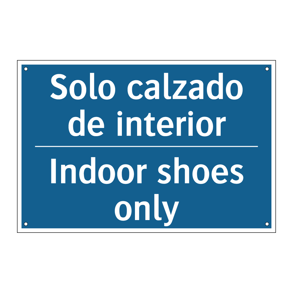 Solo calzado de interior - Indoor shoes only