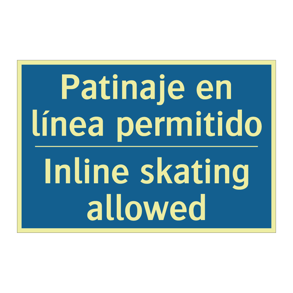 Patinaje en línea permitido - Inline skating allowed