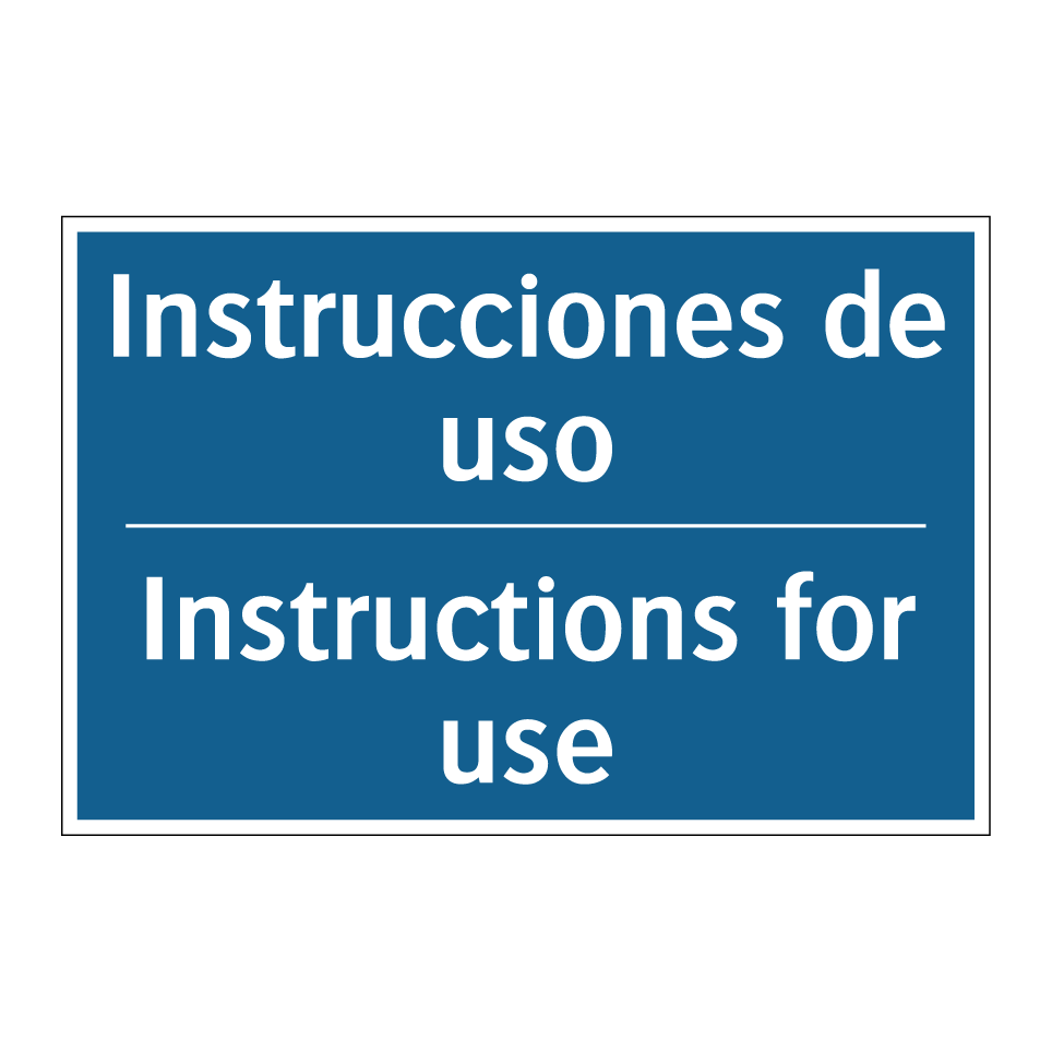 Instrucciones de uso - Instructions for use