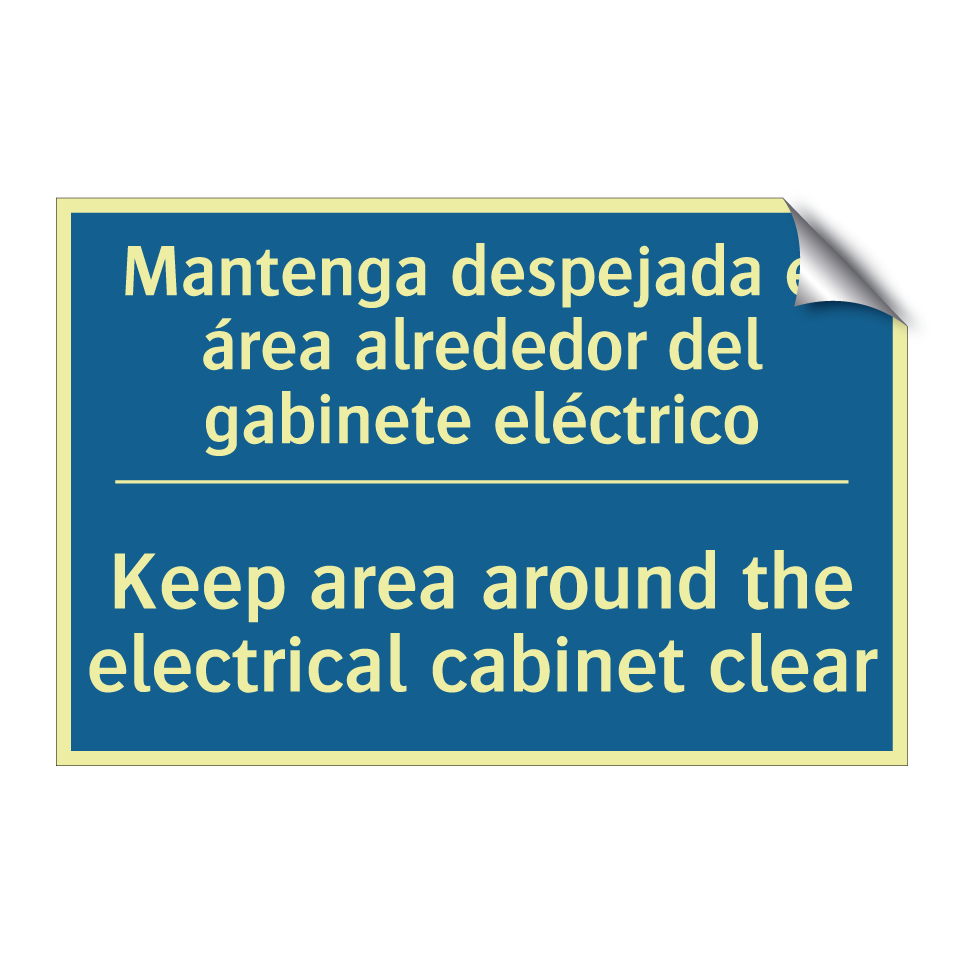 Mantenga despejada el área alrededor  /.../ - Keep area around the electrical  /.../