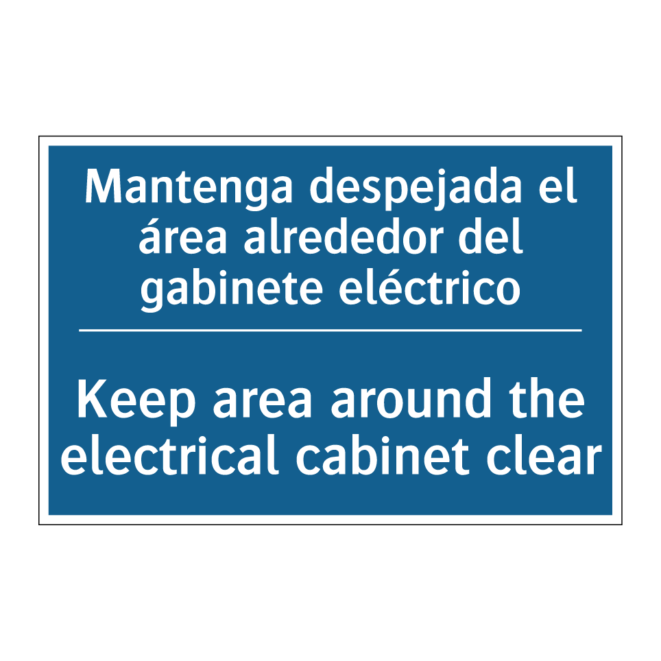 Mantenga despejada el área alrededor  /.../ - Keep area around the electrical  /.../