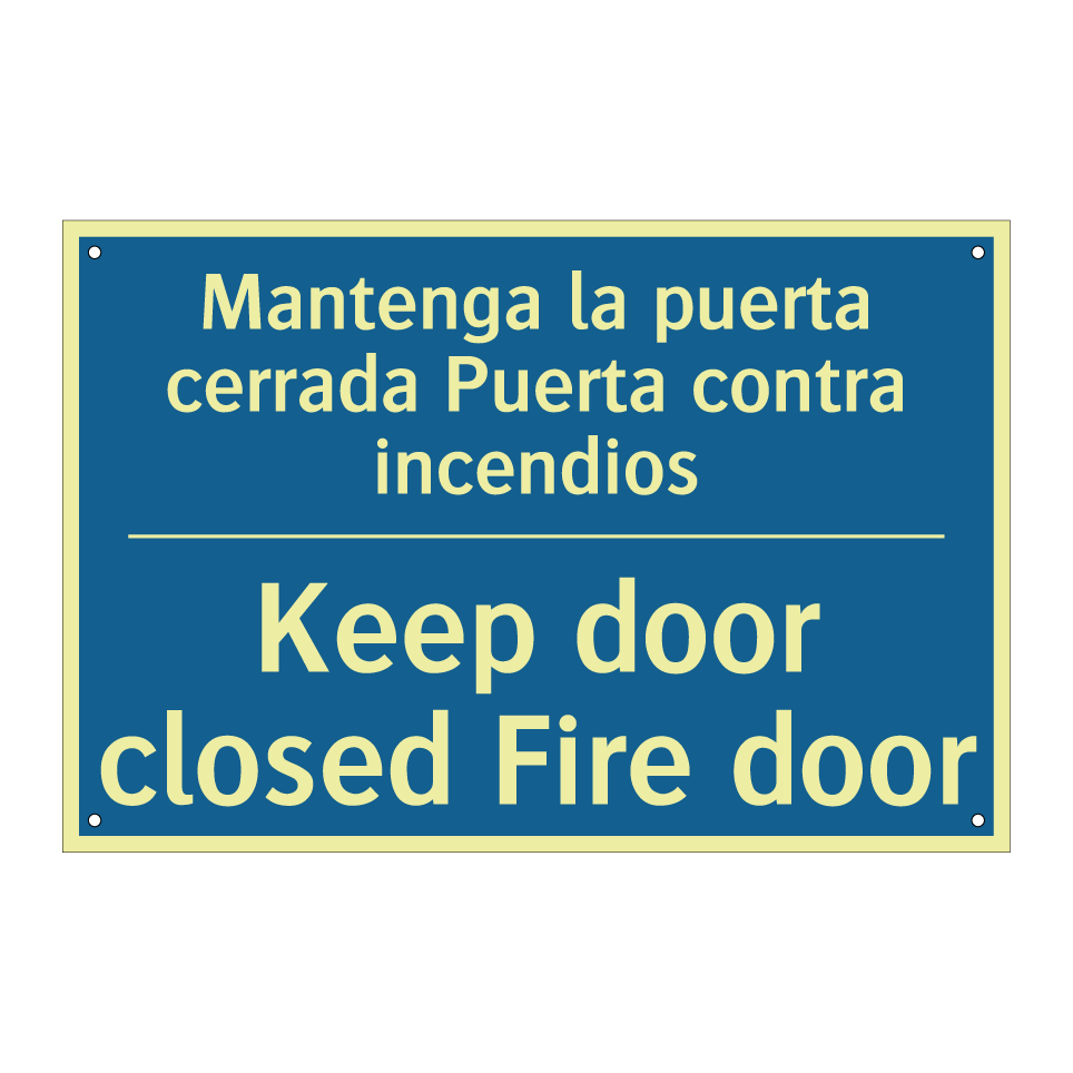 Mantenga la puerta cerrada Puerta  /.../ - Keep door closed Fire door