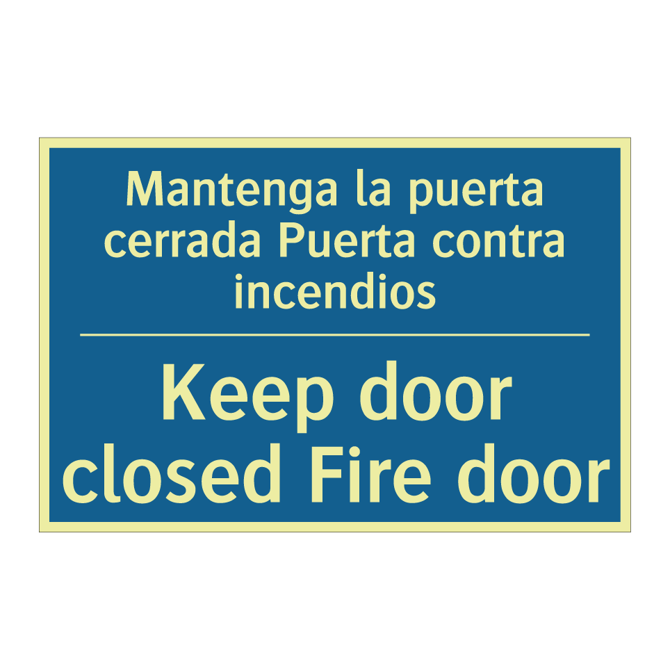 Mantenga la puerta cerrada Puerta  /.../ - Keep door closed Fire door