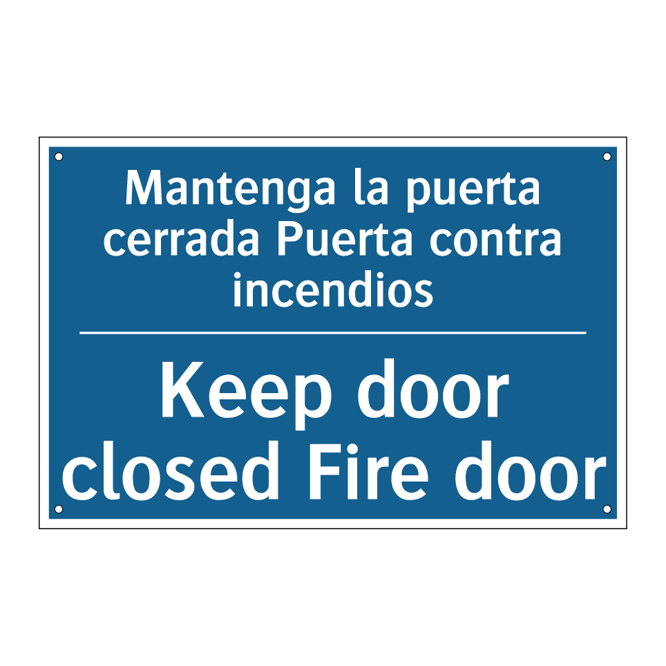 Mantenga la puerta cerrada Puerta  /.../ - Keep door closed Fire door
