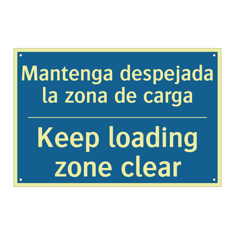 Mantenga despejada la zona de  /.../ - Keep loading zone clear