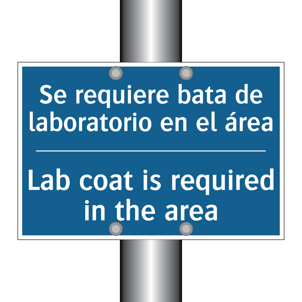 Se requiere bata de laboratorio  /.../ - Lab coat is required in the area /.../