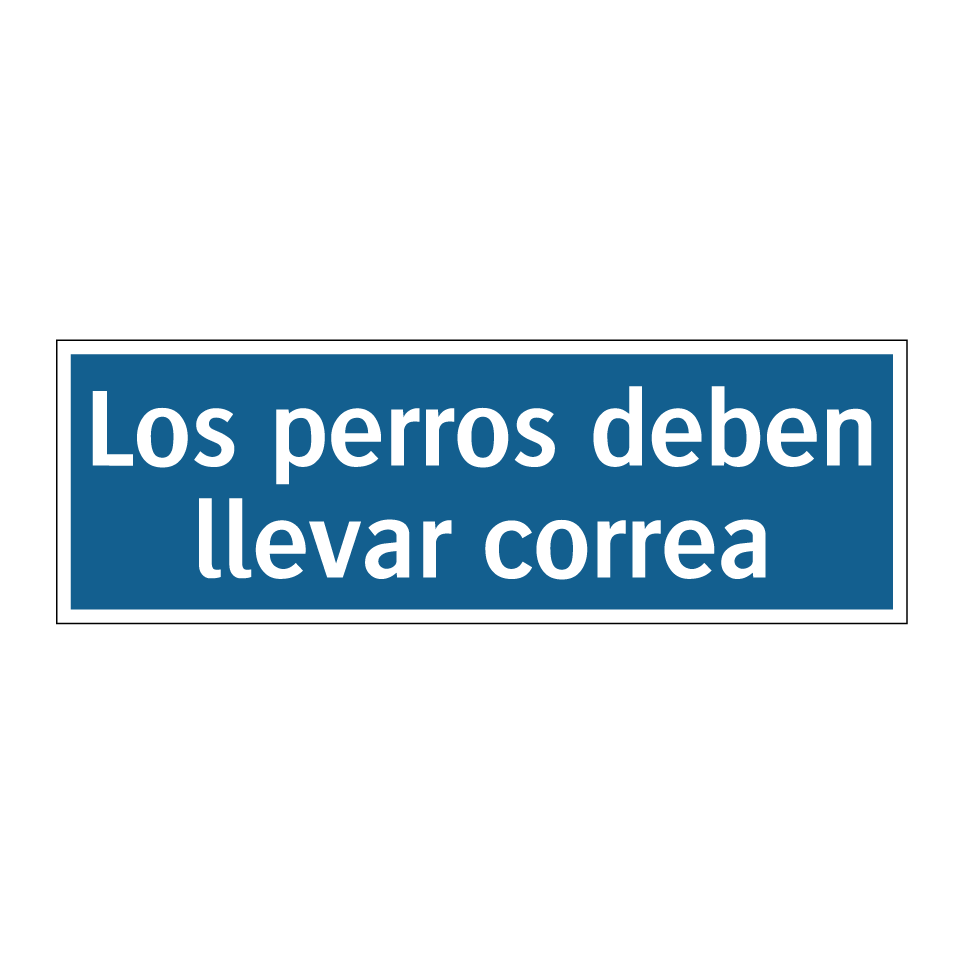 Los perros deben llevar correa