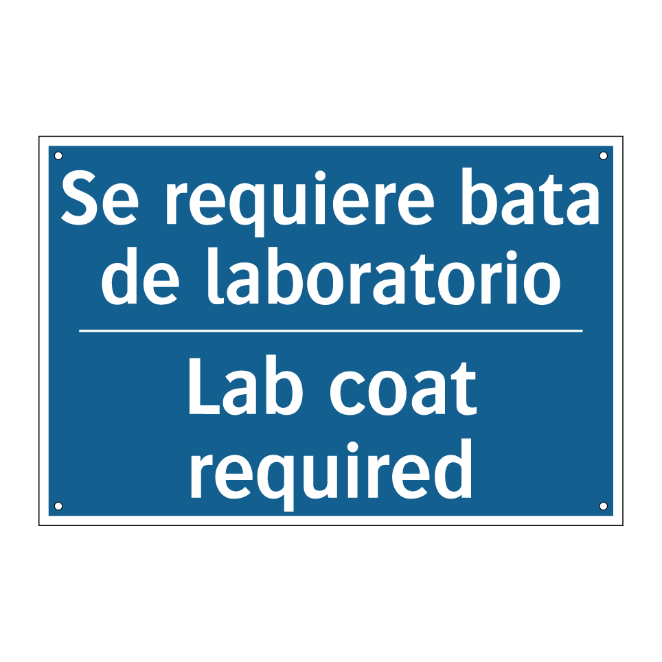 Se requiere bata de laboratorio /.../ - Lab coat required