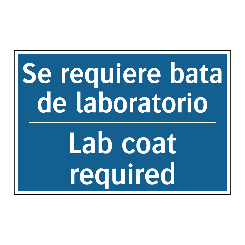 Se requiere bata de laboratorio /.../ - Lab coat required