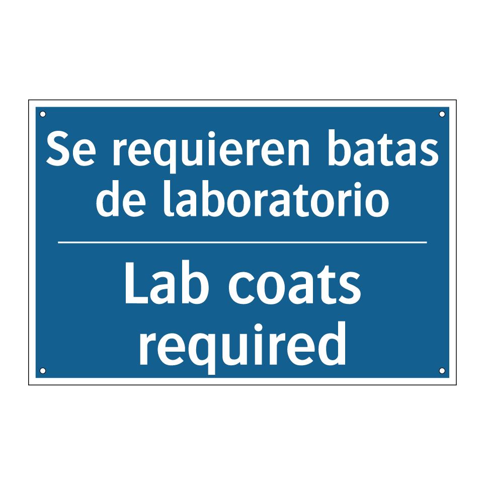 Se requieren batas de laboratorio /.../ - Lab coats required
