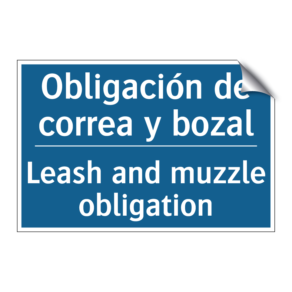 Obligación de correa y bozal - Leash and muzzle obligation