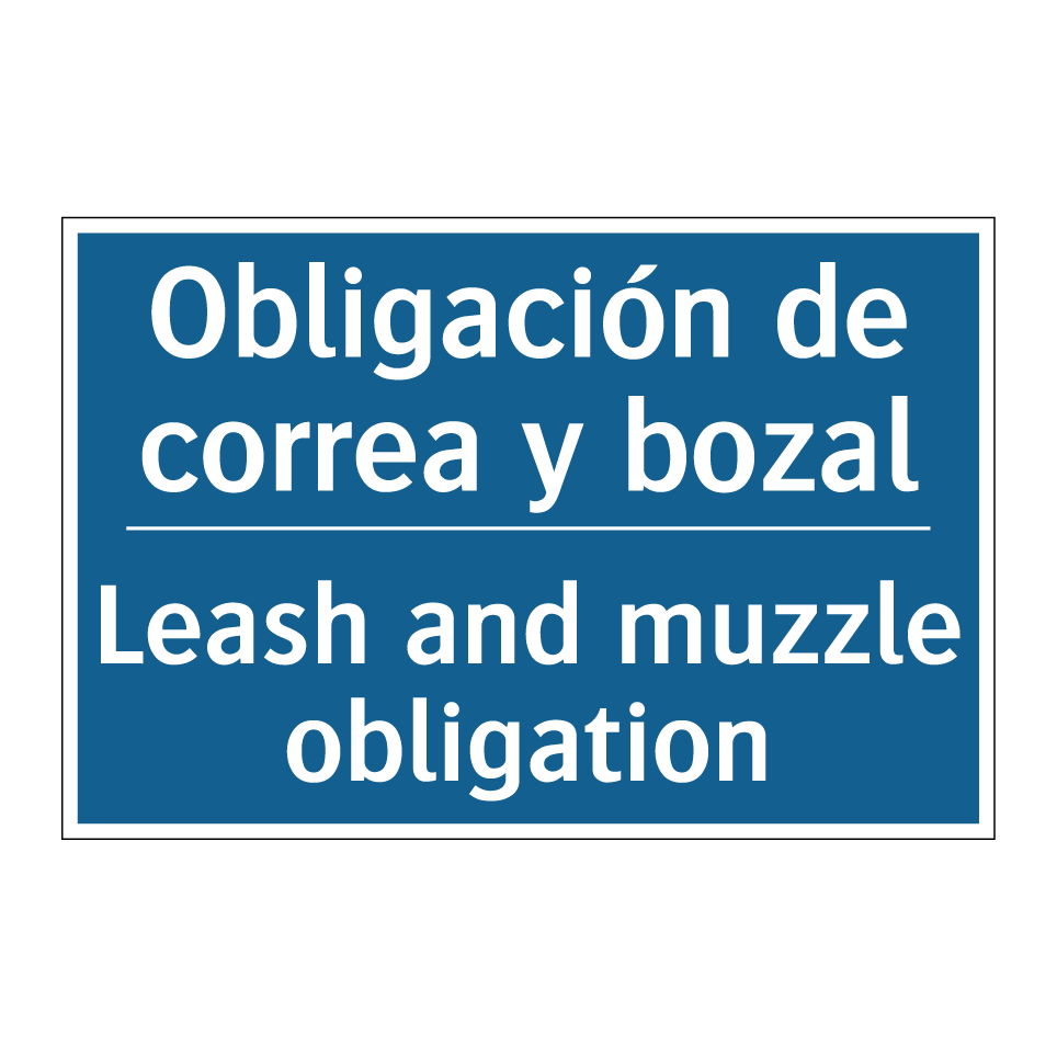 Obligación de correa y bozal - Leash and muzzle obligation