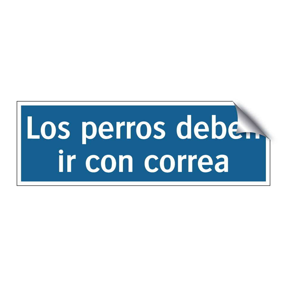 Los perros deben ir con correa