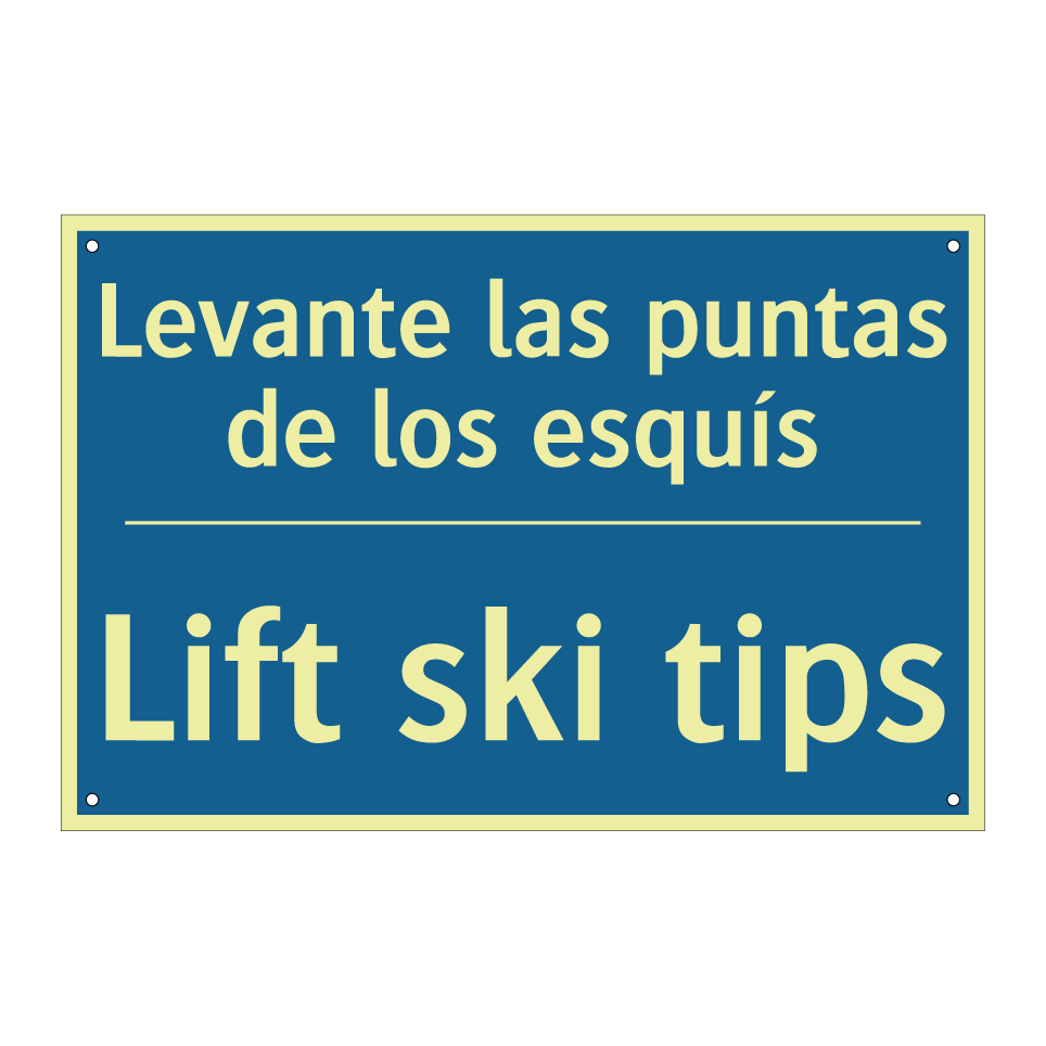 Levante las puntas de los esquís /.../ - Lift ski tips