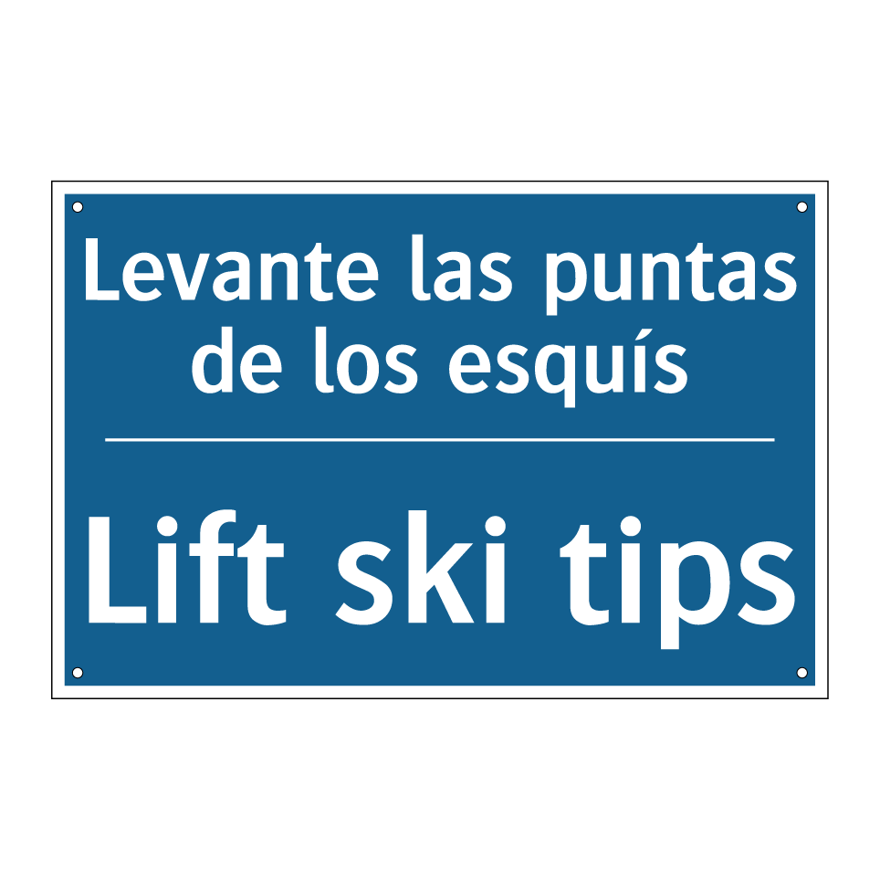 Levante las puntas de los esquís /.../ - Lift ski tips