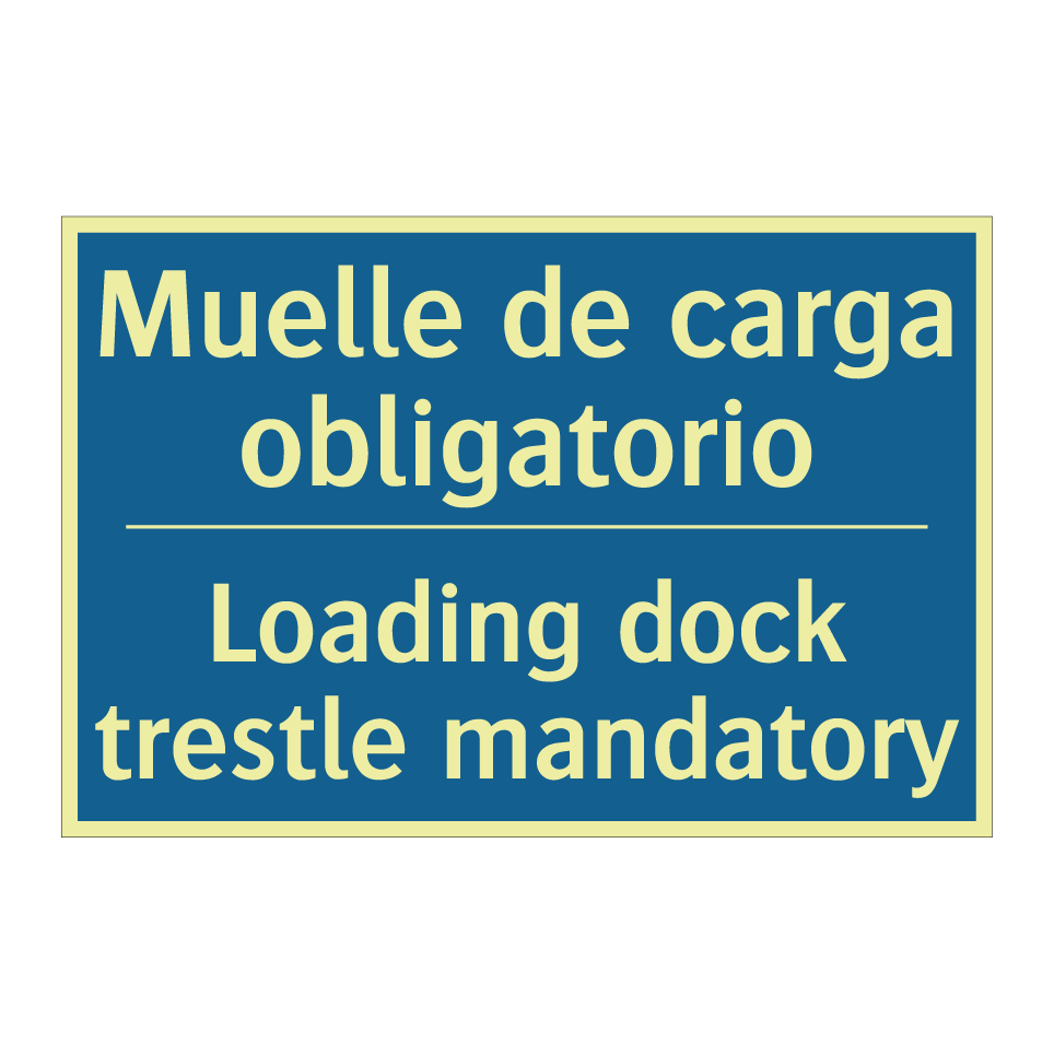 Muelle de carga obligatorio - Loading dock trestle mandatory