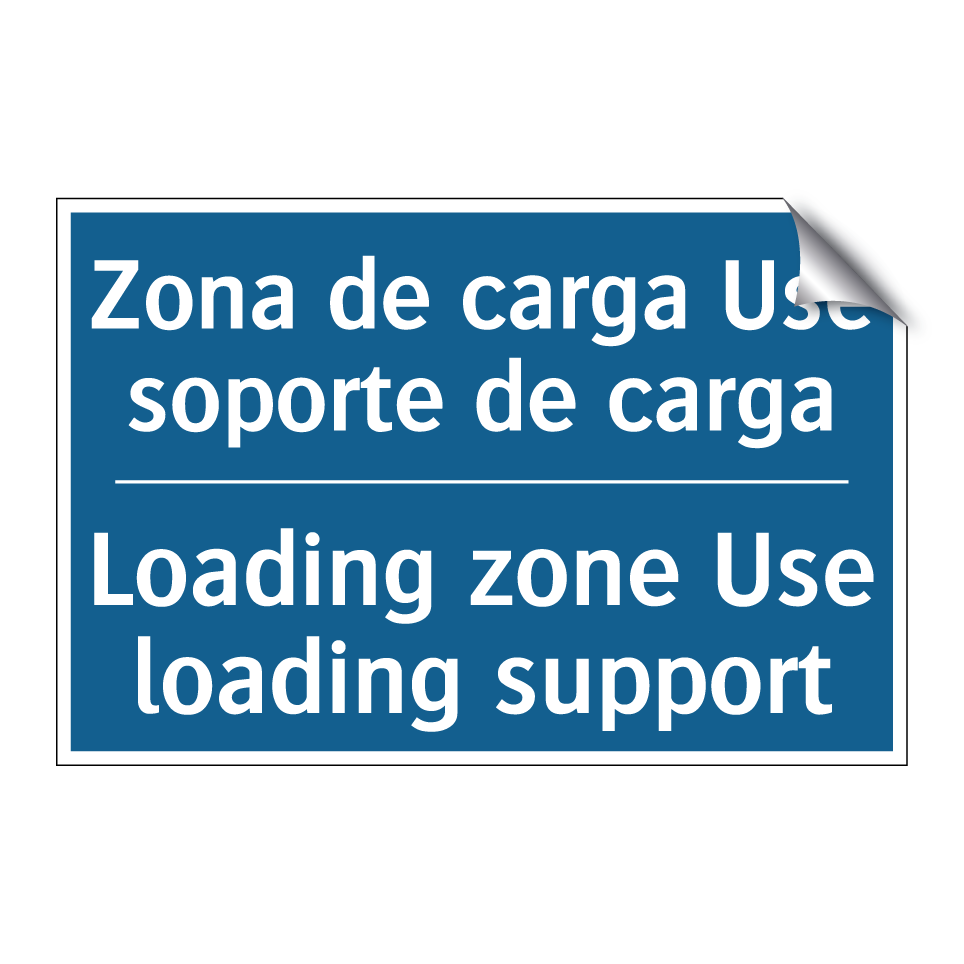 Zona de carga Use soporte de carga /.../ - Loading zone Use loading support /.../