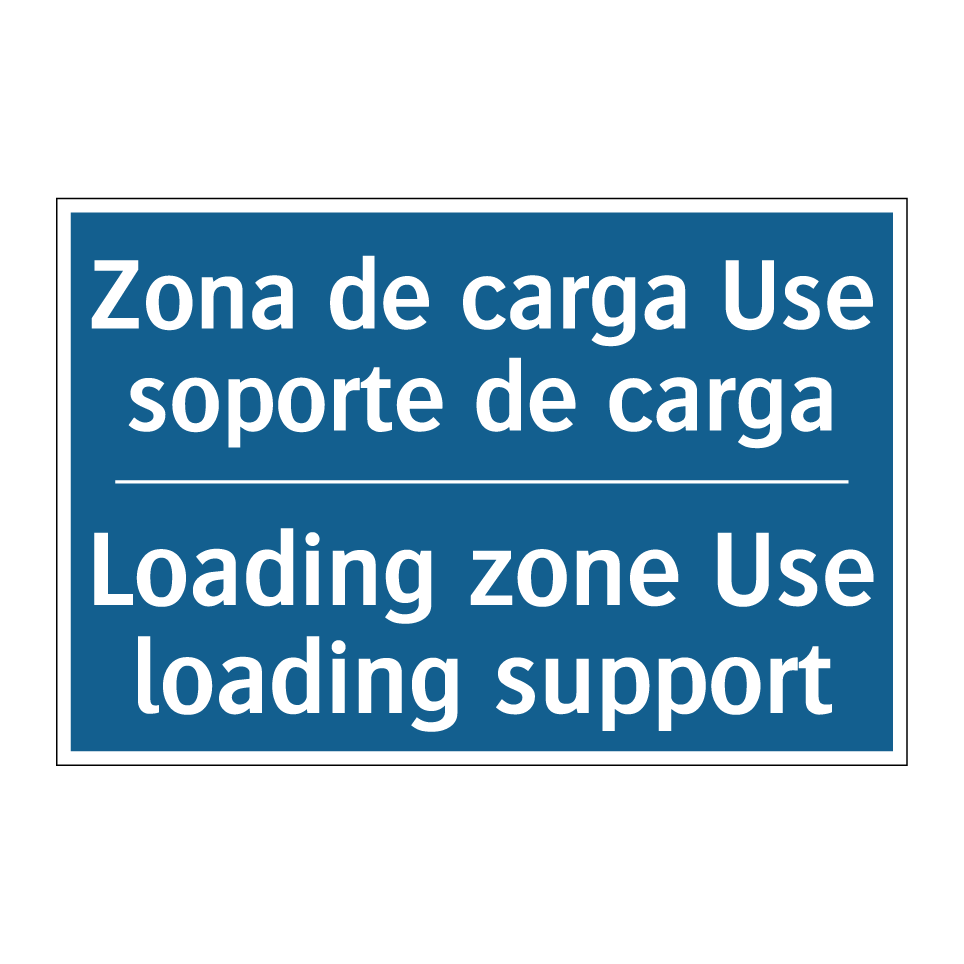 Zona de carga Use soporte de carga /.../ - Loading zone Use loading support /.../