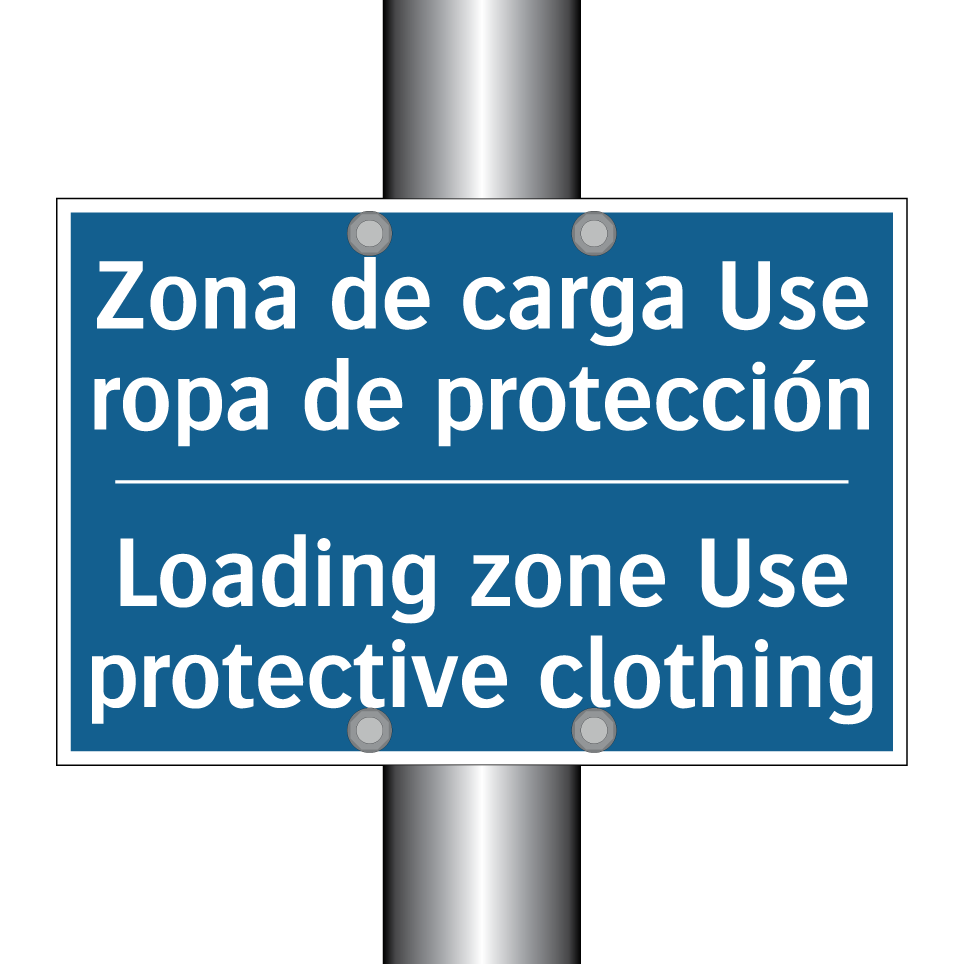 Zona de carga Use ropa de protección /.../ - Loading zone Use protective clothing /.../