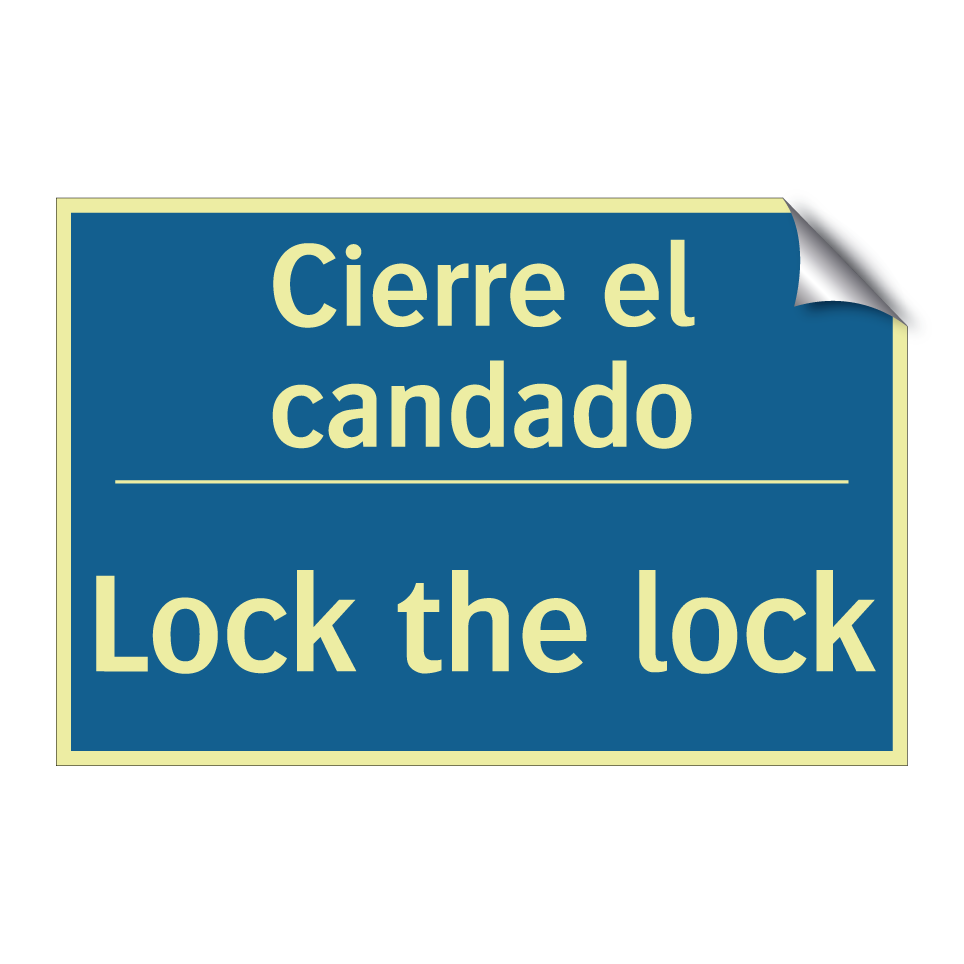 Cierre el candado - Lock the lock
