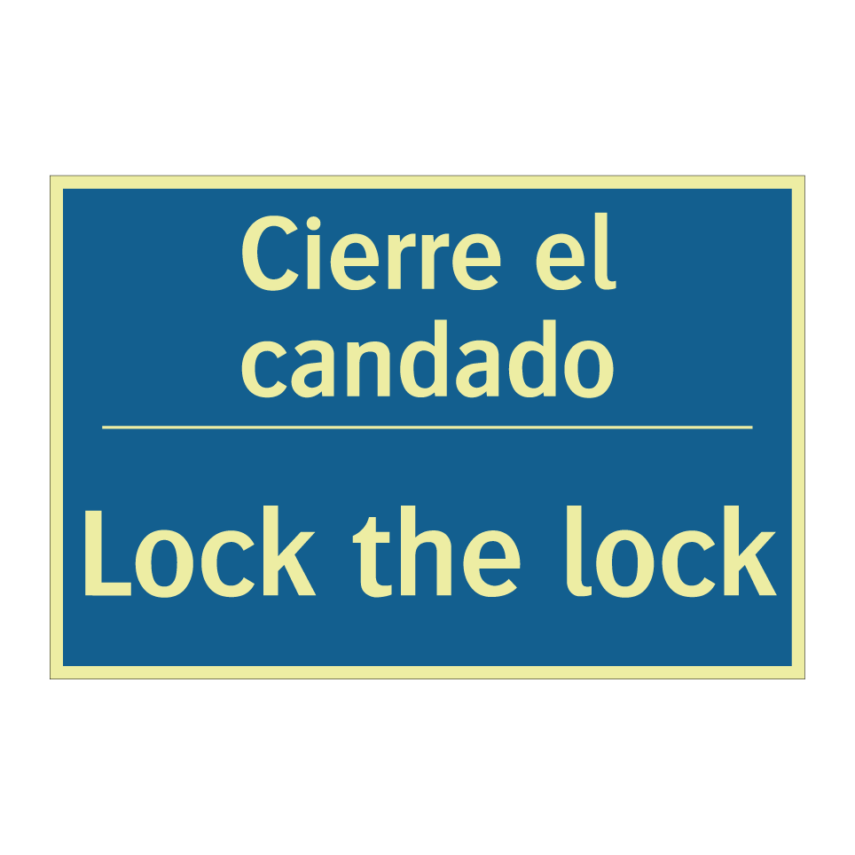Cierre el candado - Lock the lock
